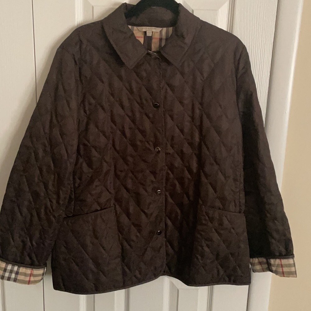 Authentic Burberry Quilted jacket ( dark brown)